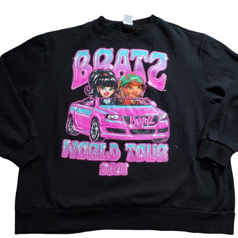 Bratz World Tour 2001 Black Sz XL Women's Sweatshirt